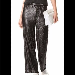 Free People Just A Dreamer Black Sequin Pants